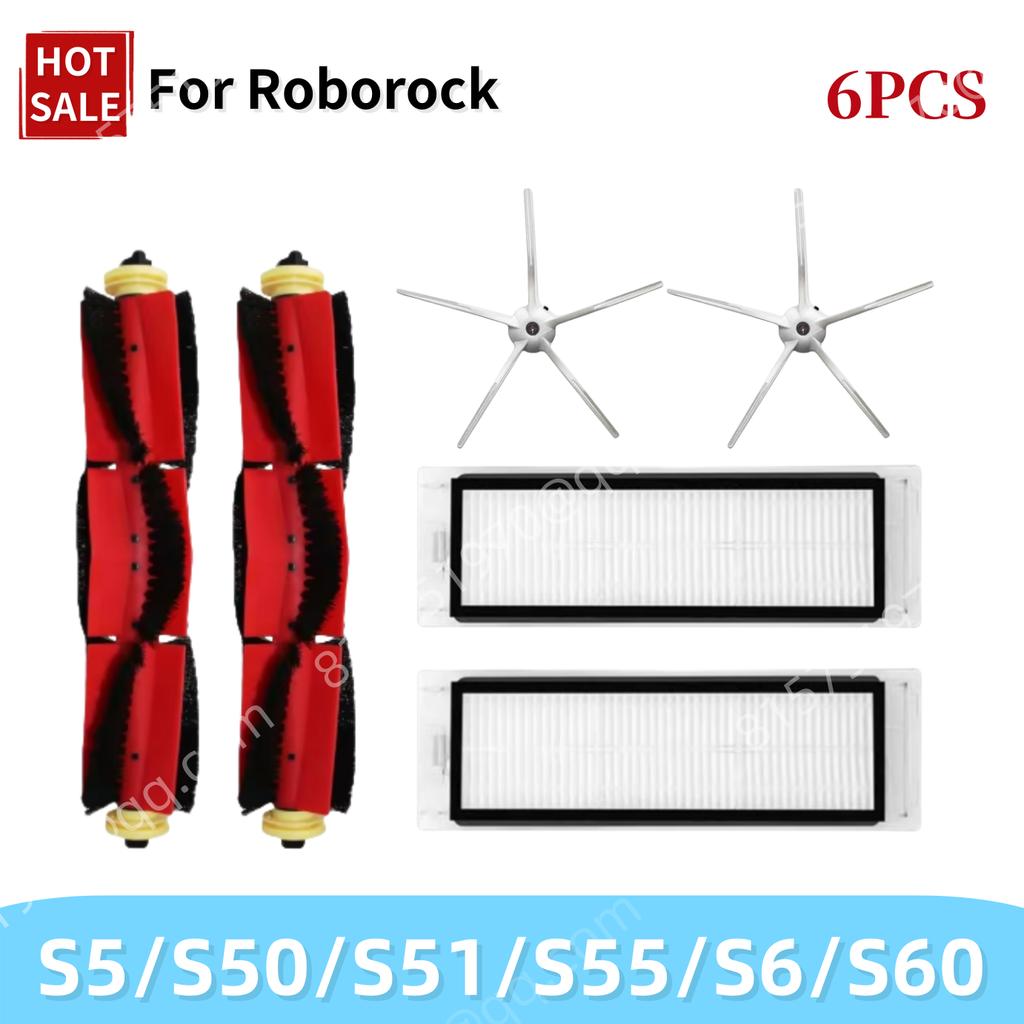 For Roborock S5 S50 S51 S55 S6 S60 S6 Pure Vacuum Cleaner Accessories HEPA Filter Mop Cloth Side Main Brush Spare Parts