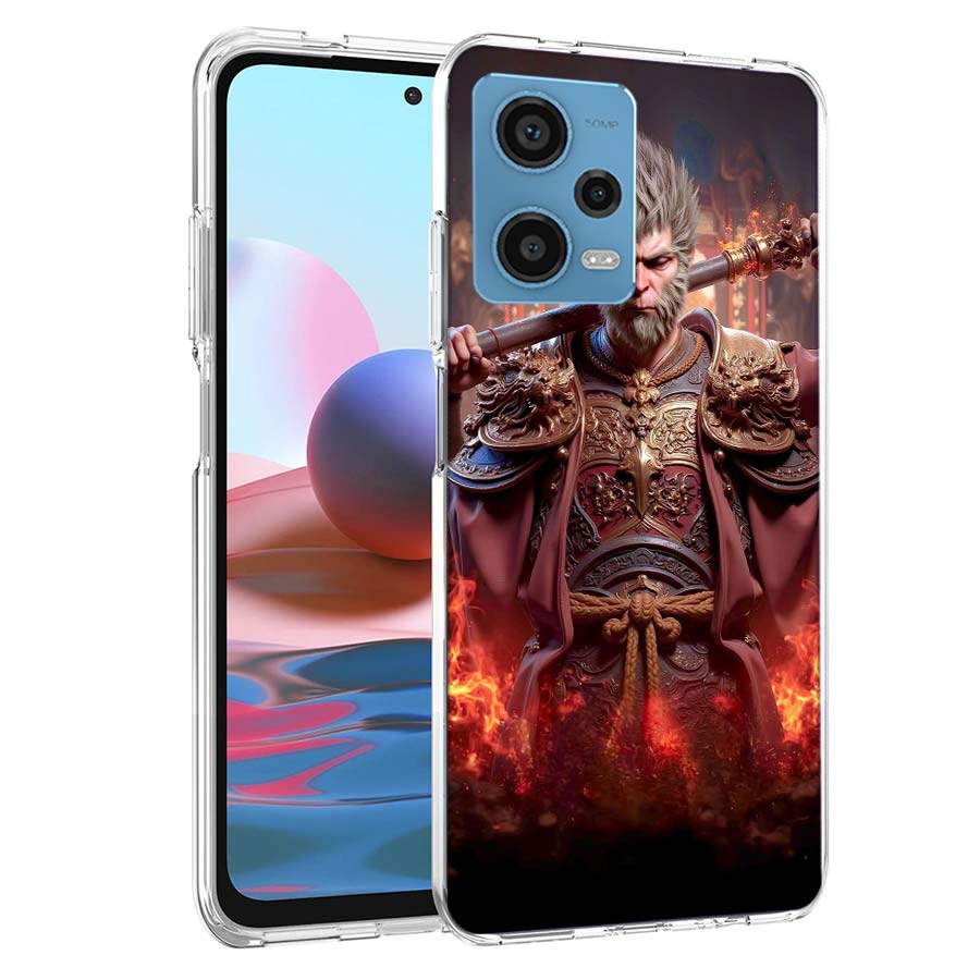 Чехол для телефона Black Myth Wu Kong для Redmi Note 13 12 14 15 Pro Plus 13R 11 11T 11E 11S 10 Pro 10S 9 9S Прозрачный ТПУ Чехол C