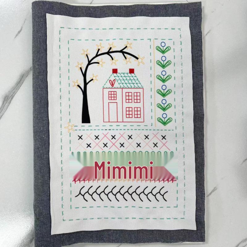 Книга-образец вышивки стежками на льне для любителей вышивки (Сделай сам)