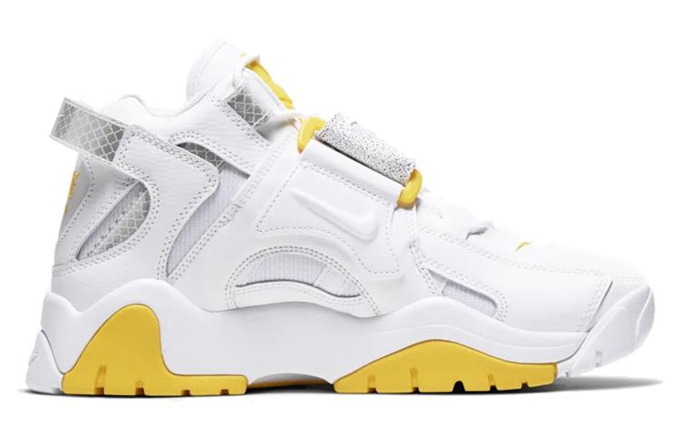 Nike Air Barrage Mid White Chrome Yellow Women's CJ9574-100