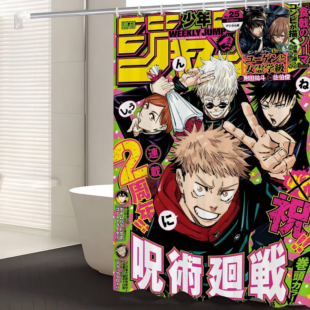J-Джудзюцуэс Япония Аниме К-Кайсенес Водонепроницаемая Ткань Шторка для душа Украшение для ванной комнаты Шторка для дома Шторка для душа