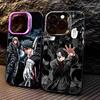 Чехол для телефона T-Tougen Anime A-Anki для iPhone 17, 16, 15, 14, 13, 12, 11 Plus, Pro Max, цветной, серебряное покрытие, внутренняя крышка