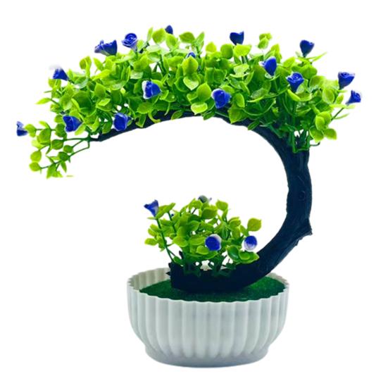 Поддельный бонсай романтический не требующий полива пластиковый красивый искусственный цветок бонсай с горшком