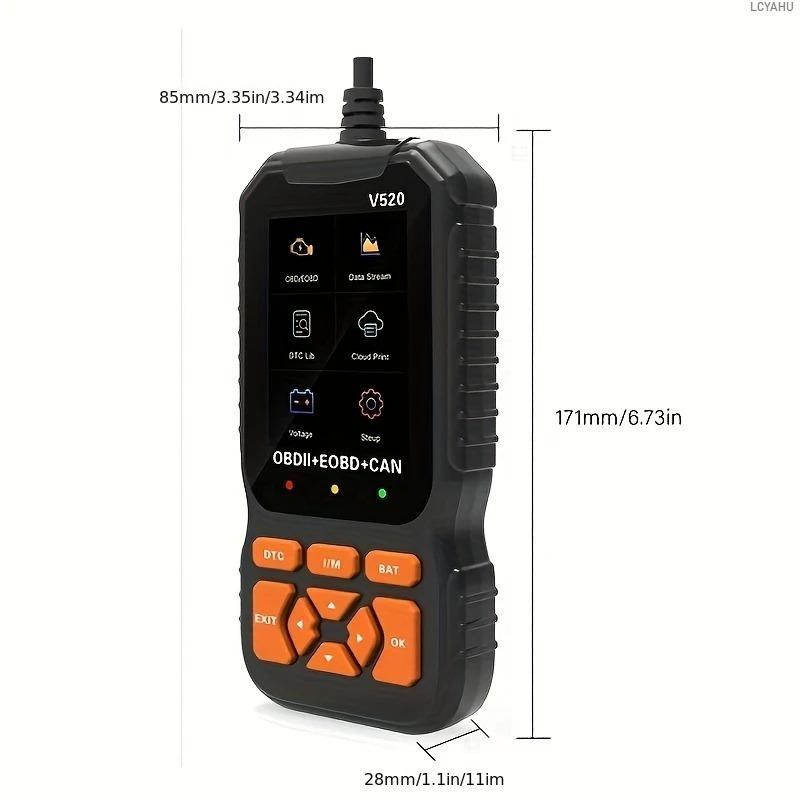V520 OBD2 Diagnostic Scanner for Cars Auto Code Reader Check Engine Light Reset Tool Live Data Multi-Language Error Scan Tool