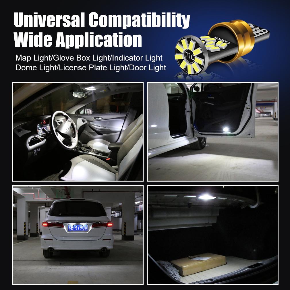 Светодиодные лампы для салона автомобиля 2шт W5W T10