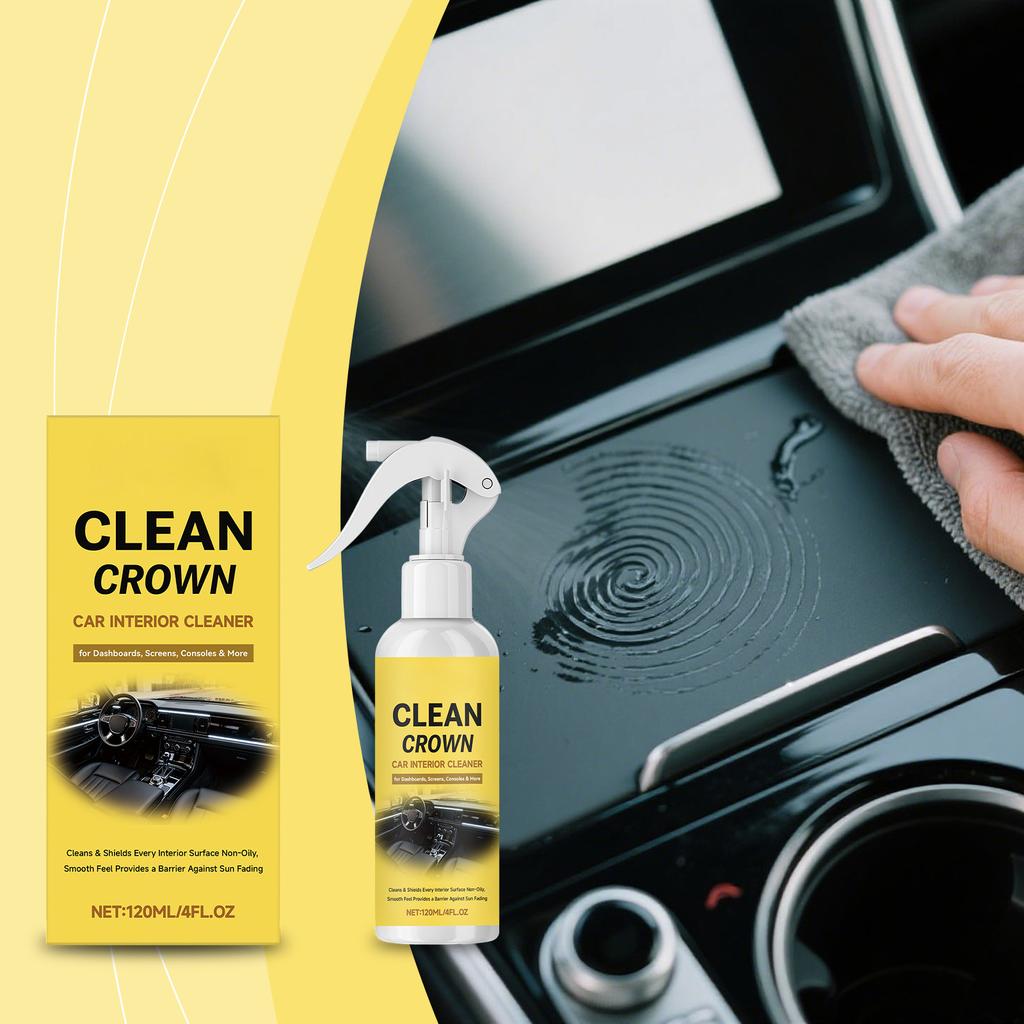 Спрей для чистки салона автомобиля, Чистка внутренних поверхностей, Удаление пятен, Полировка и средство для ежедневного ухода, 120 мл