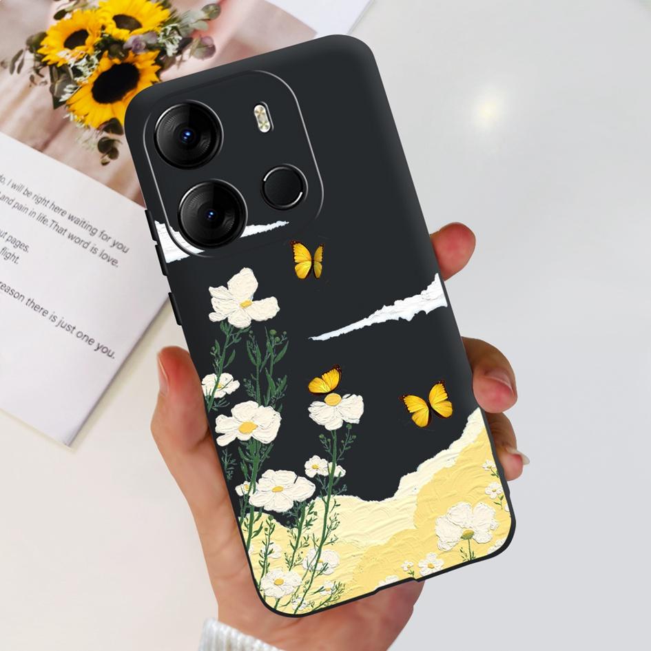 Чехол для Tecno Spark Go 2023 Модный Черный Силиконовый Мягкий Чехол для Телефона Для SparkGo 2022 Spark 6Go 2020 Задняя Крышка на Spark 8C Funda