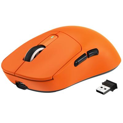X ATTACK SHARK X3 Игровая Беспроводная USB-Мышь Оптический Сенсор до 26000 Совместима с Эргономичной Оранжевой A.JAZZ Ультралегкая Мышь, 49г,
