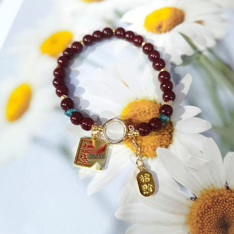 Браслет в китайском стиле с цветочным узором и бабочками - Элегантный сказочный дизайн, Идеальный подарок на день рождения для девушки