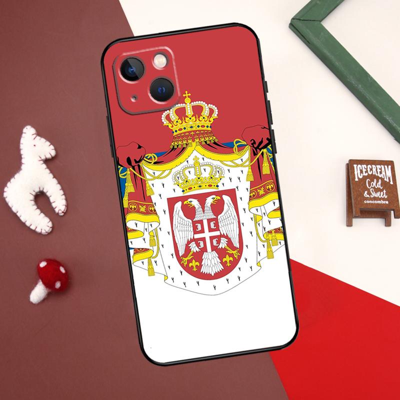Крутой чехол с флагом Сербии для iPhone 13 12 11 14 15 Pro Max 7 8 Plus X XR XS Max 12 Mini SE 2020 2022 Cover Coque