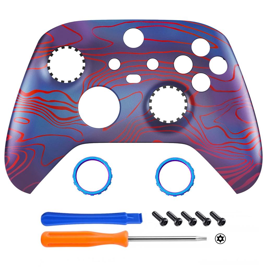 EXtremeRate Сменная лицевая панель с версией ASR, Пользовательская передняя крышка-накладка для Xbox Core и Xbox Series X S Ring, и [Дамаск]