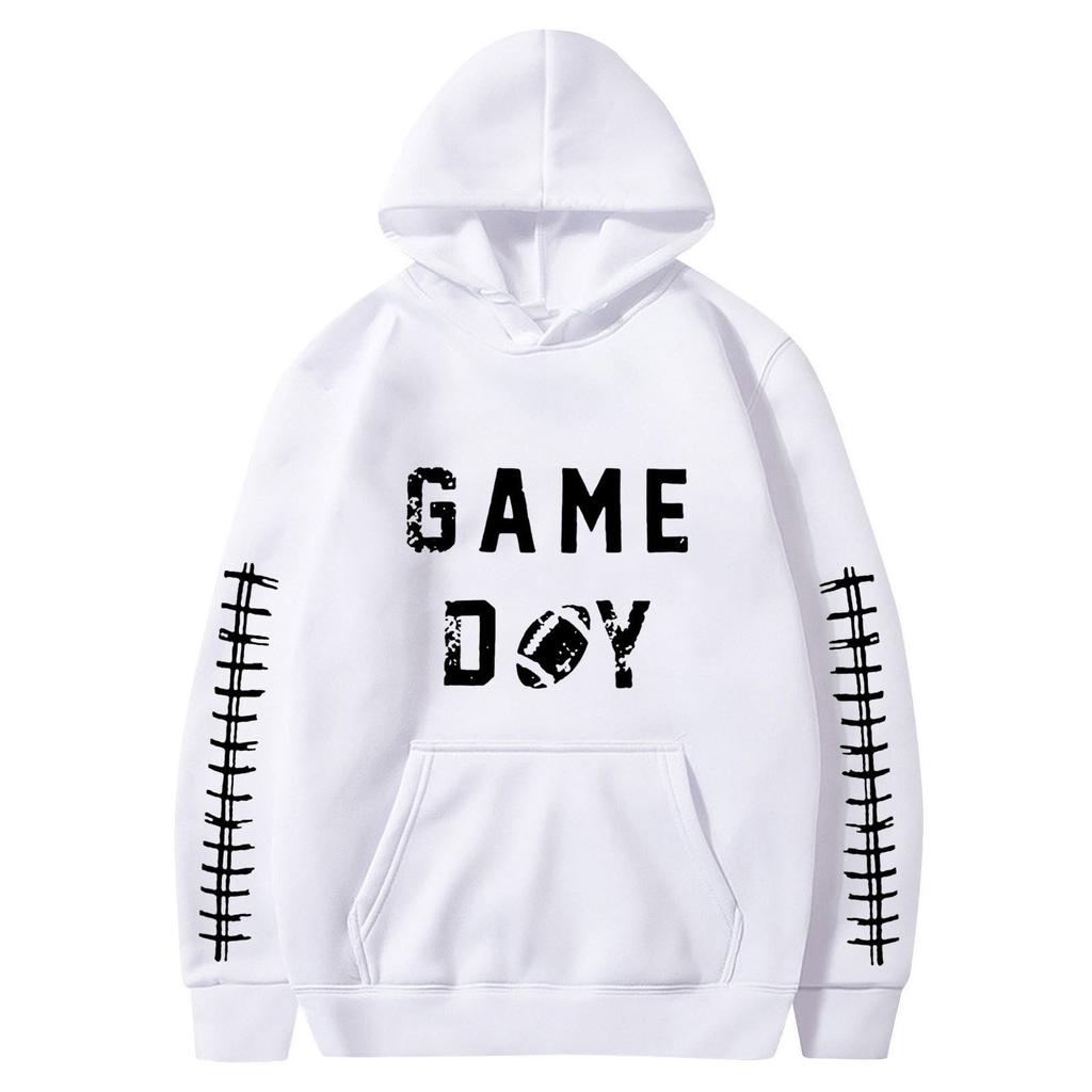 Женская однотонная толстовка с капюшоном и длинным рукавом с принтом