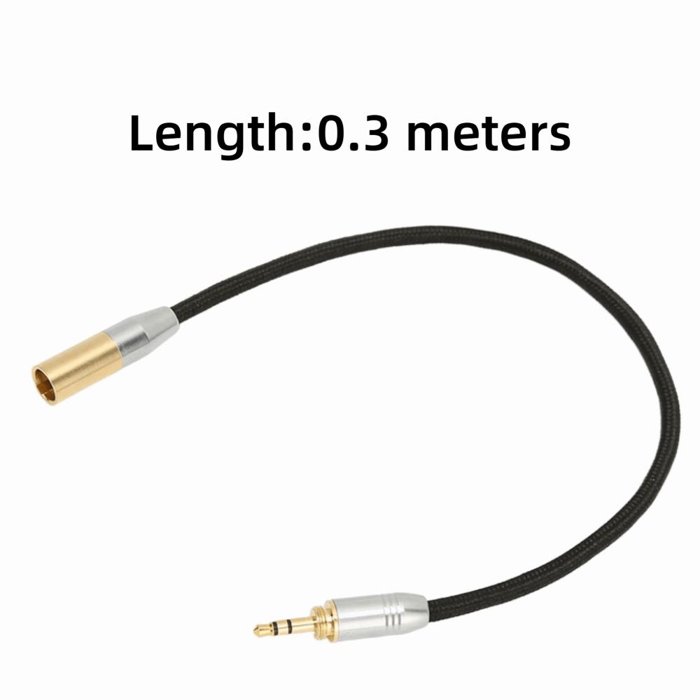 Gold Plated 3.5mm Male to Mini XLR 3pin Cable 3.5mm to Mini XLR Adapter  Camera Audio