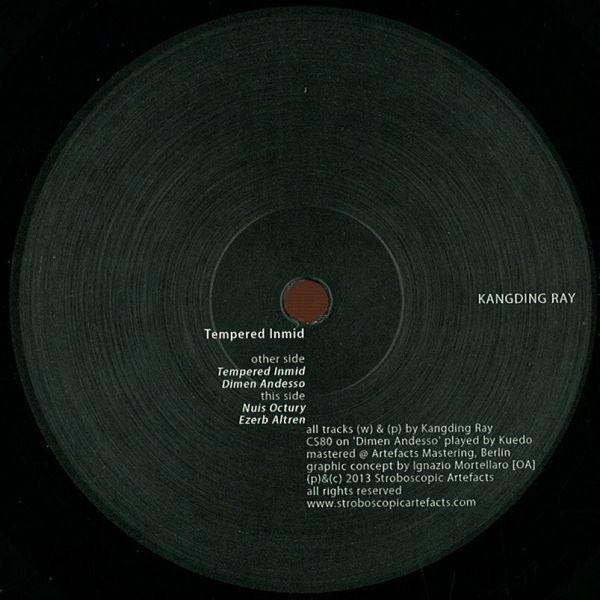 12inch Record KANGDING RAY - Tempered Inmid SA017 Stroboscopic Ar 2013 Germany Dance & Electronica Used