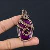 Рубиновый кулон Ювелирные изделия из драгоценных камней, Кулон ручной работы, обернутый медной проволокой 999 пробы, Ювелирные изделия новейшего дизайна