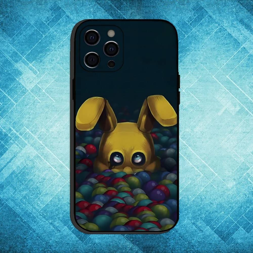 Чехол для телефона F-Fnaf Game для iPhone 17, 16, 15, 14, 13, 12, 11 Plus, Pro Max Мягкий черный чехол