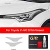For Toyota CHR 2018   AX10 Accessories Front Light Transparent Smoked Black TPU Sticker Car Headlight Protective Film