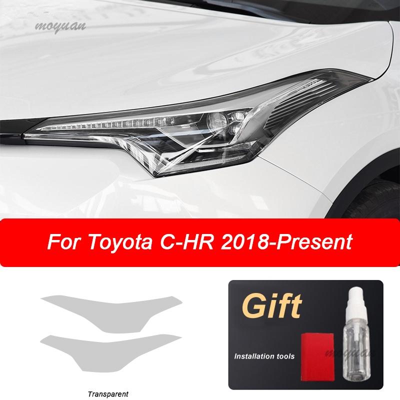 For Toyota CHR 2018 AX10 Accessories Front Light Transparent Smoked Black TPU Sticker Car Headlight Protective Film