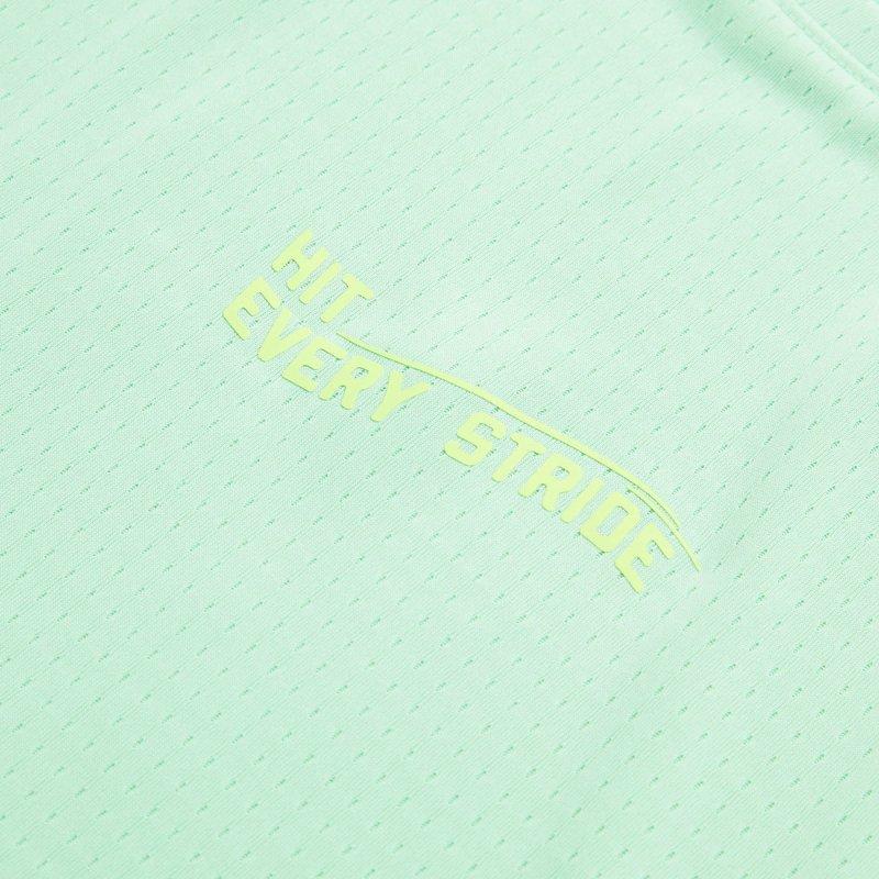 Li-Ning Удобная Повседневная Дышащая Простая Футболка с Коротким Рукавом Женские Топы Крутой Зеленый ATSU570-4