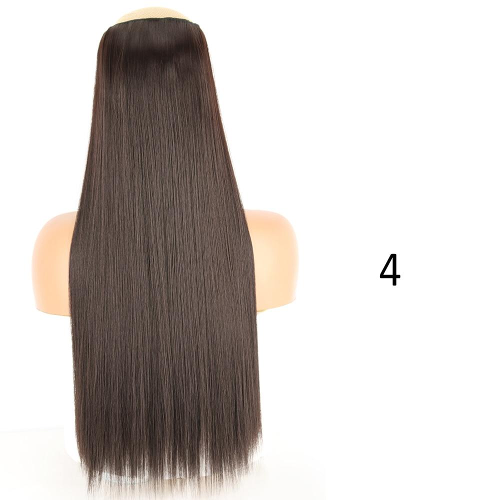 MISS WIG Длинные и гладкие синтетические накладные волосы с 5 зажимами, цельный 32-дюймовый шиньон, черные, светлые накладные волосы для женщин