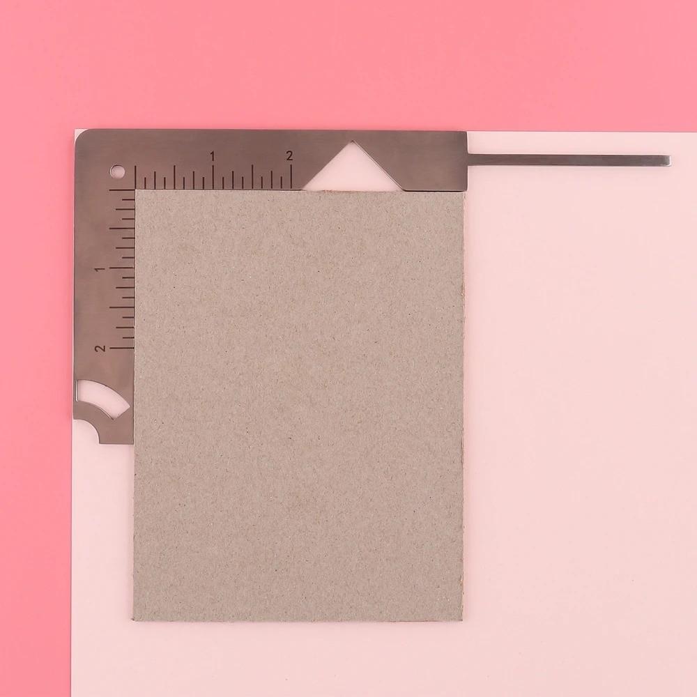 Multi-Function Book Cover Guide 5-in-1 Gauge Ruler Durable Book Cover Positioning Ruler