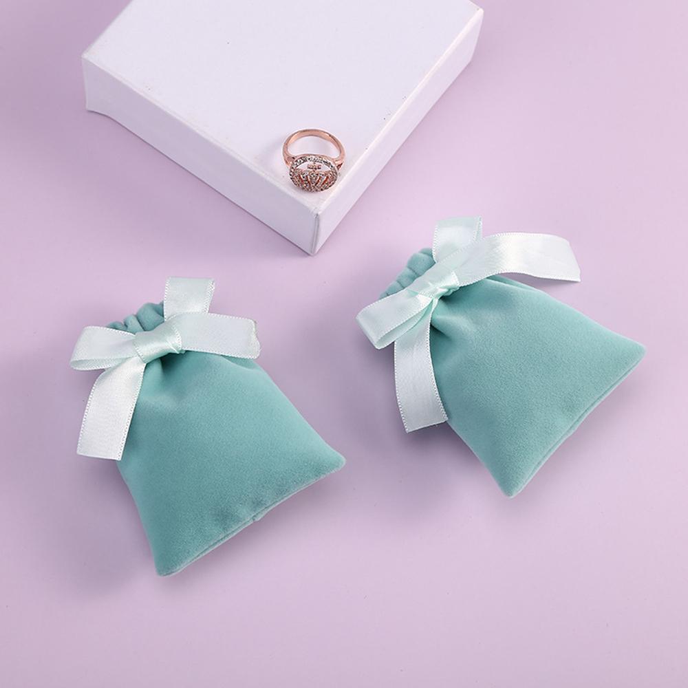 Wedding Necklace Pouches Bandage Drawstring Gift Packaging Packaging Bags Velvet Pouch Jewelry Bags
