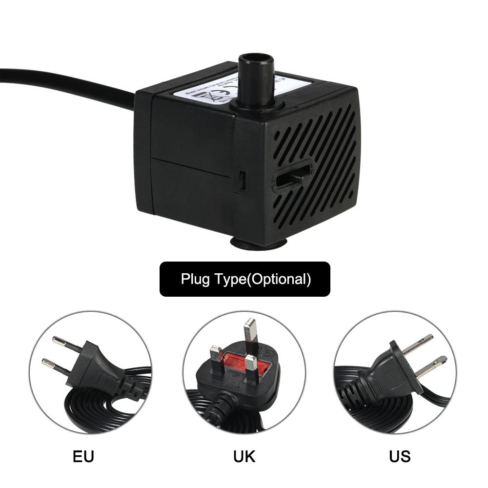 Погружной водяной насос 150 л/ч, 2 Вт для настольных аквариумов, фонтанов, прудов, водных садов и гидропоники