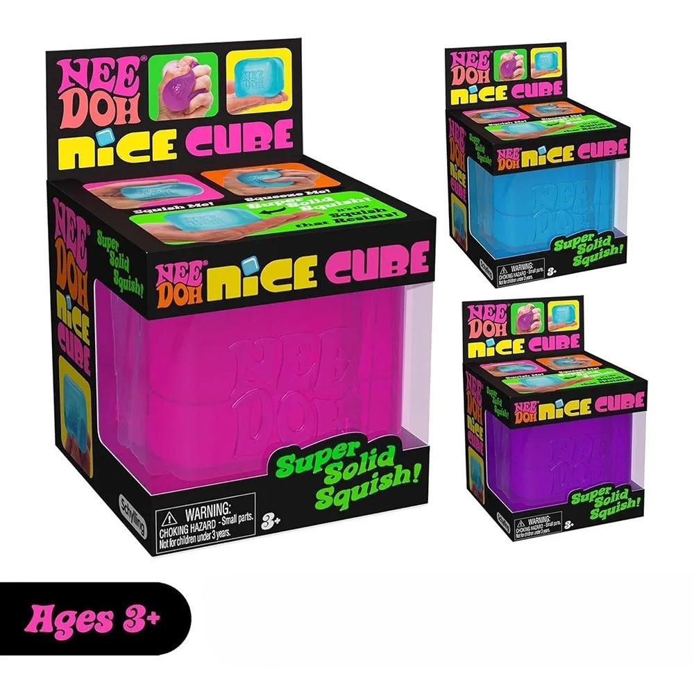 В наличии. Сенсорная игрушка-кубик Schylling Needoh Nice Cube с очень плотной текстурой, снимающая стресс и тревогу - кубик 2,25 дюйма.