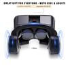3D VR Glasses Virtual Reality Headset Bass Stereo Surround Headphone Games Movie VR Headset Wide Angle for  4.5-6.7 Inches Smartphones  Remote Gamepad