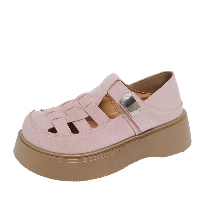 Fashion Roman Sandals 2025 Summer Retro Woman Shoes Clogs With Heel Muffins shoe Gladiator Original Girls New Thick Flat Elastic Band