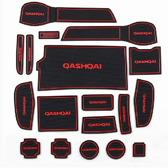 Non-slip Auto Interior Door Gate Pad Cup Mat for Nissan Qashqai J11 ,17pcs/lot,car Accessories