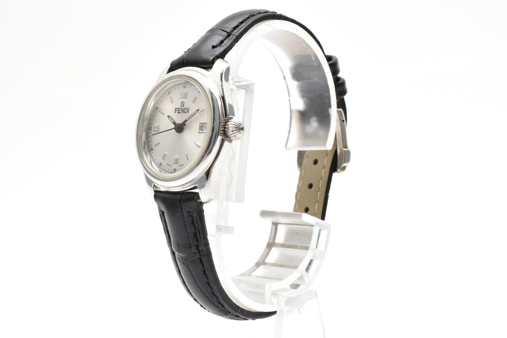 Used FENDIWatches black leather mens