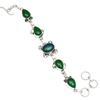 Green Onyx Gemstone Gift For Mother's Silver Jewelry Bracelet 7-8''