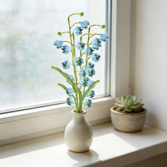 Ручная работа Цветок Ландыша Готовый Синельная проволока Цветочный Квиллинг Искусственный Цветок Подарки на День Святого Валентина Свадьбы Вечеринки Дни Рождения Дом