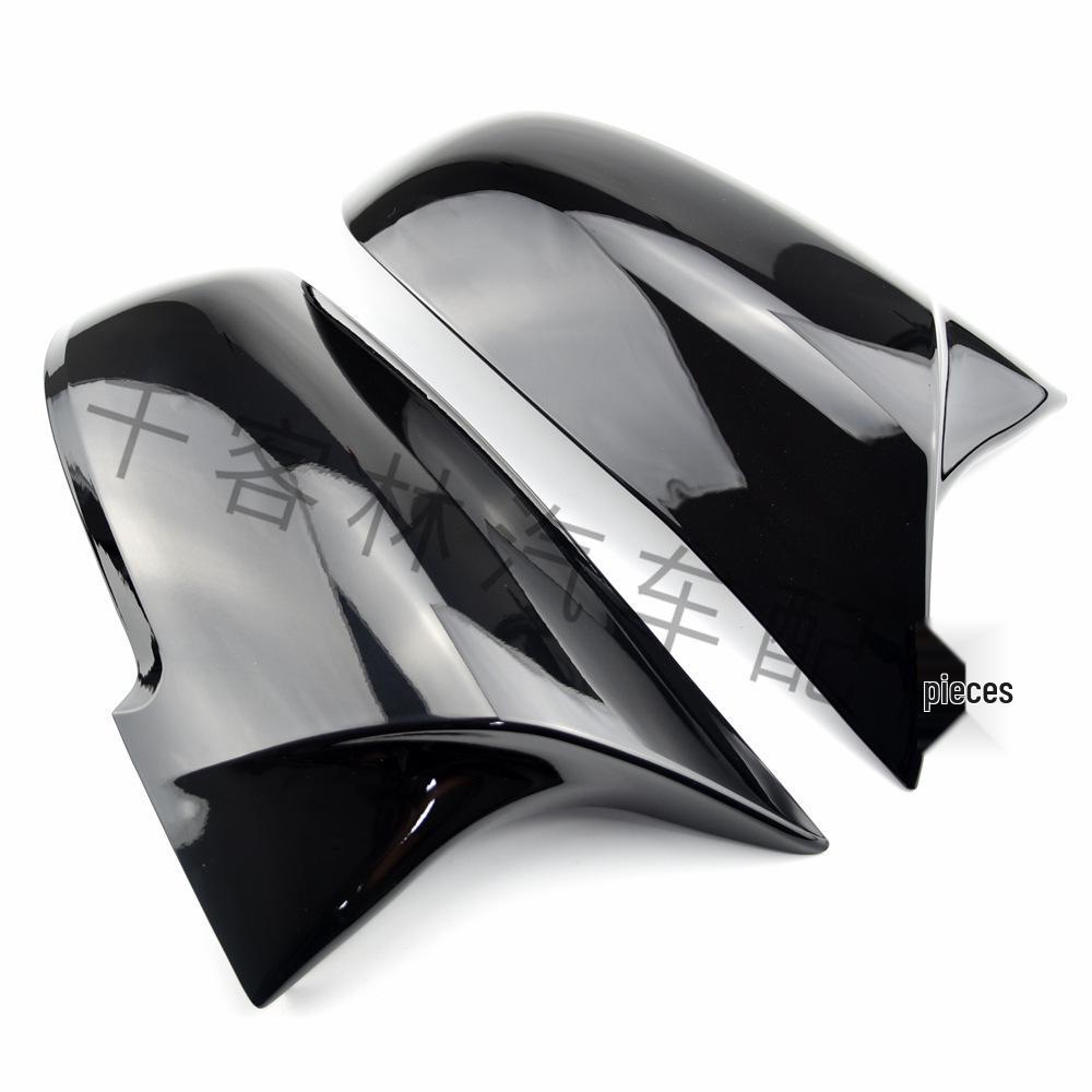 Глянцевые черные накладки на зеркала в стиле «рога» для BMW 1, 2, 3, 4 серии (F20, F30, F32)