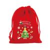 Красные рождественские подарочные мешочки на шнурке, тканевые мешочки для угощений, для карамельных яблок, праздничные подарочные пакеты, принадлежности для класса