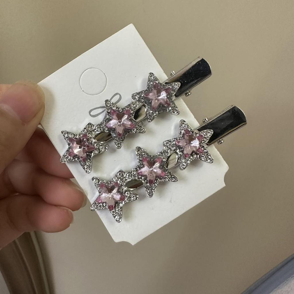 Роскошная заколка для волос в виде звезды со стразами - Сверкающая заколка-утиный клюв, инкрустированная бриллиантами