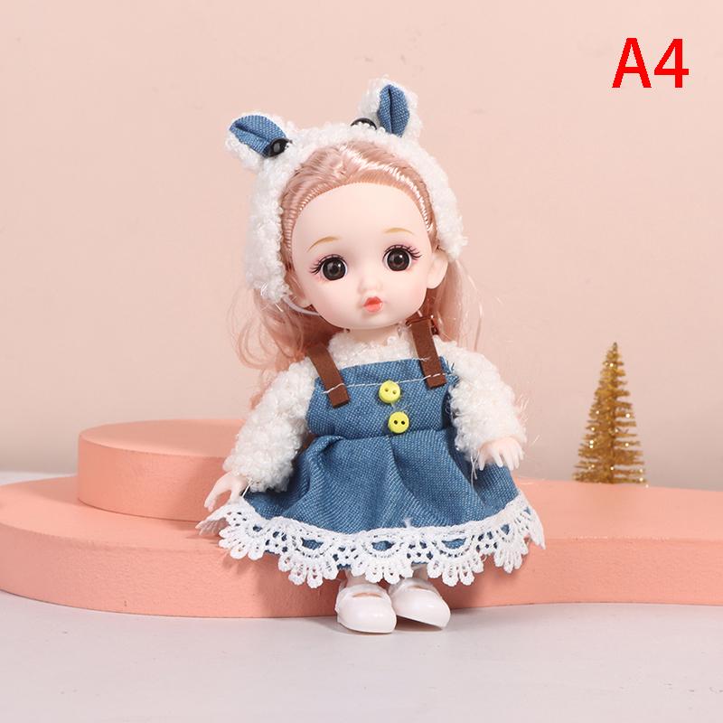 16 см мини-кукла подвижные шарнирные куклы 3D большие глаза сделай сам игрушка кукла с одеждой наряд для девочки игрушка