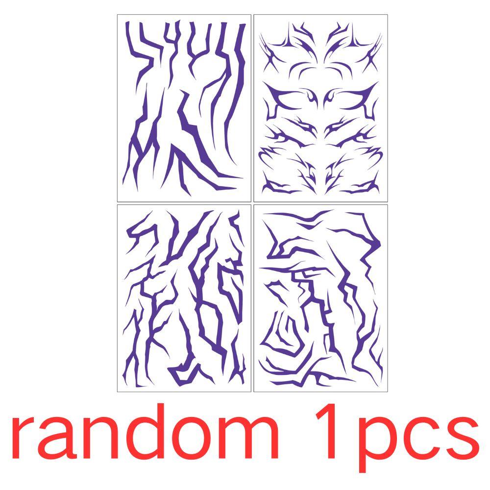 Аниме Хантер Хэллоуин Косплей Костюм Временная Татуировка Фиолетовая и Лазерная Разноцветная Полосатая Татуировка Лазерный Набор из 5 Штук