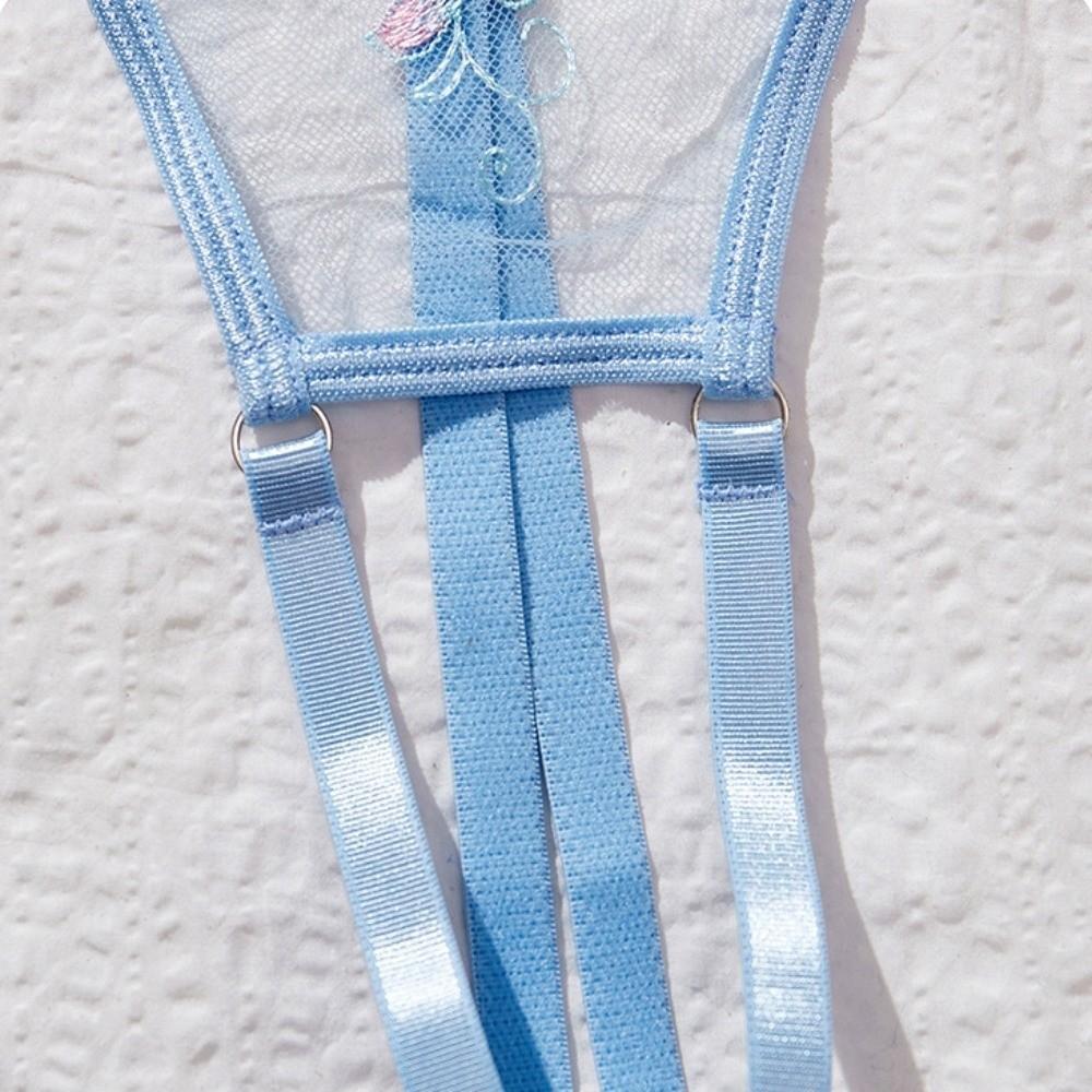Lace Perspective Lingerie Chest Support Bra Briefs Set Sweet Lingerie Suit Valentine's Day