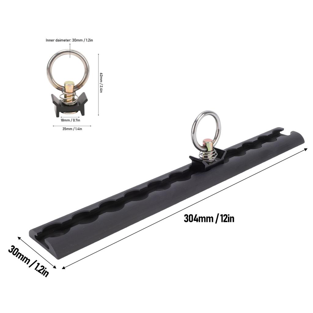 2 шт. Алюминиевая L-образная направляющая 304 мм Утолщенная L-образная крепежная рейка с 4 круглыми кольцами для мотоциклов, квадроциклов, внедорожных мотоциклов, пикапов