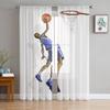 Баскетболист Прыгающий Тюль Шторы Для Украшения Гостиной Современные Вуали Шифон Шторы Спальня Прозрачная Вуаль