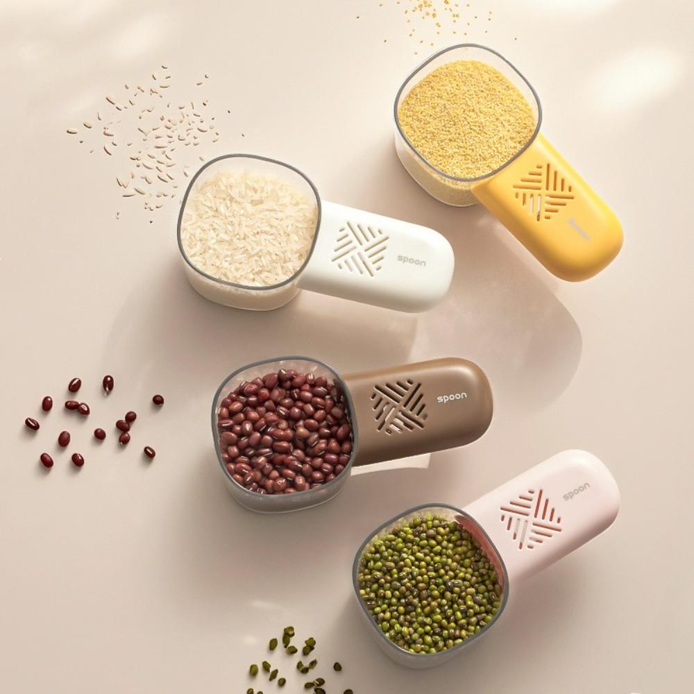 PET Household Food Spoon Multifunctional Measuring Scoop Cartoon Grains Digging Noodle Scoop