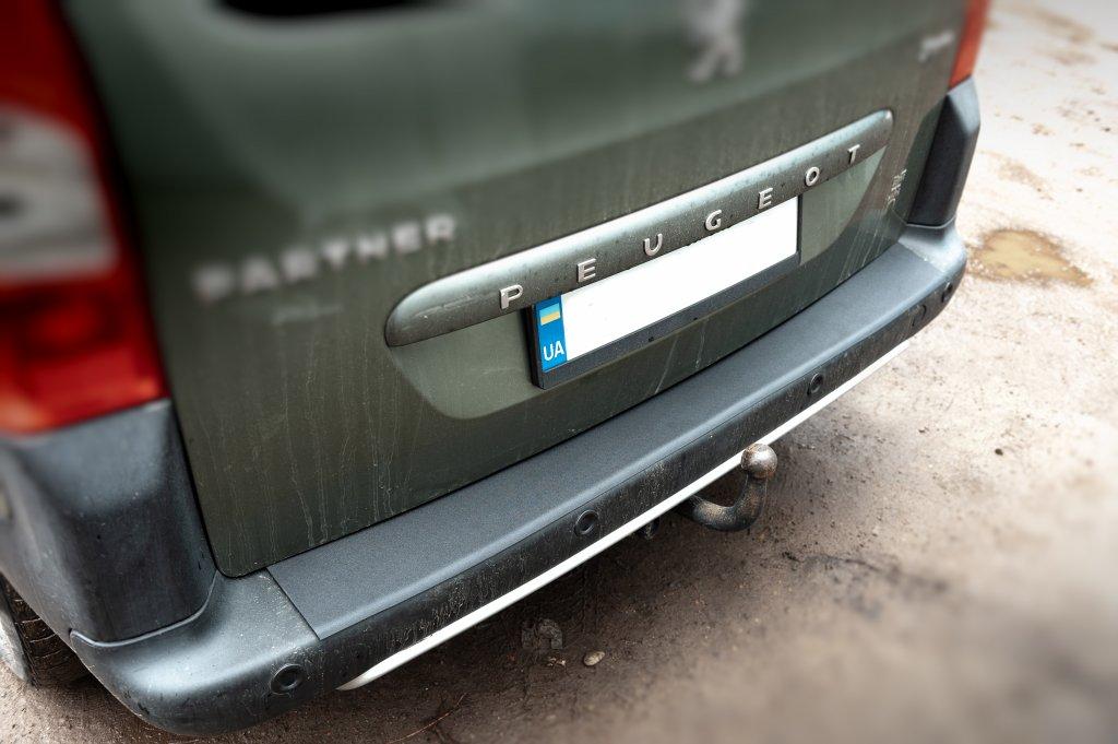 Накладки на задний бампер ABS (пласт.) для Peugeot Partner Tepee 2008-2018 гг