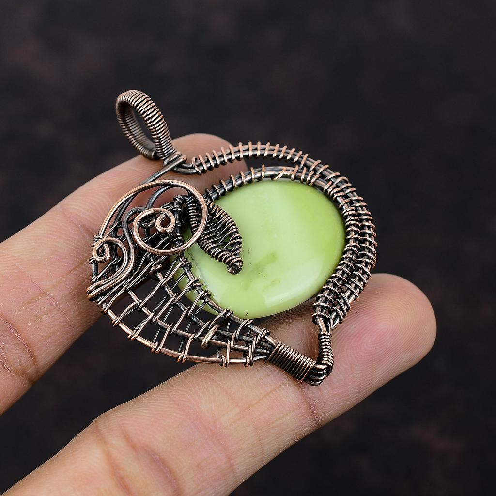 Подвеска-змеевик, обернутая медной проволокой, ювелирное украшение, подвеска из драгоценных камней, подвеска-змеевик, ручная работа, обернутая медной проволокой, свадебный подарок