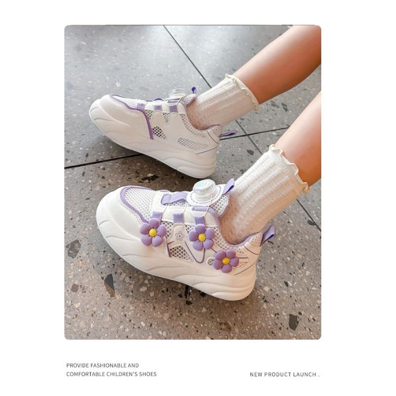 Обувь для сноуборда для девочек с вращающейся пряжкой, летняя одинарная сетка, маленькие белые туфли, сетка, красная принцесса, спортивная обувь, нескользящая, мягкая подошва, прилив