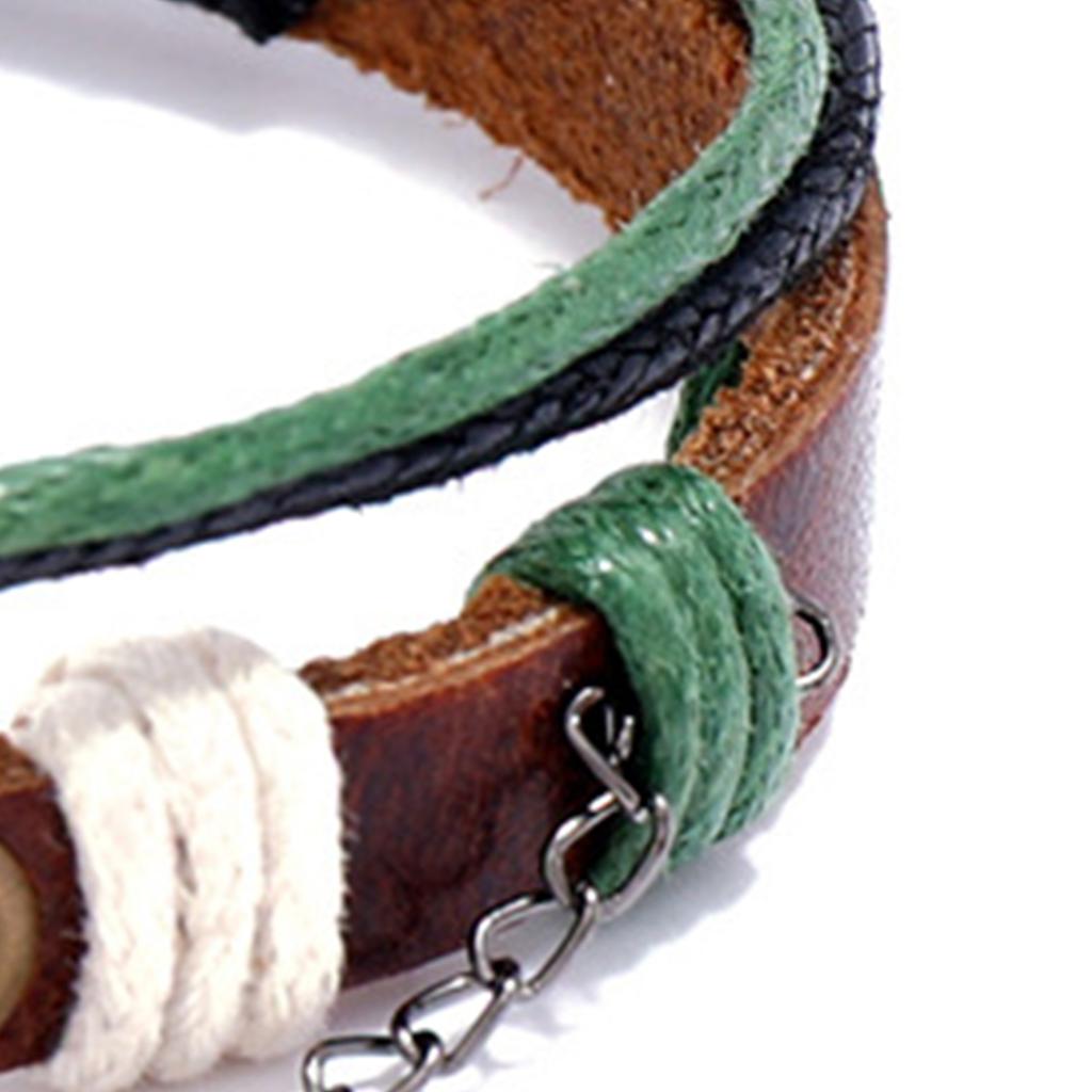 1 пара браслетов для пары из коровьей кожи, мужской и женский, коричневый, в стиле ретро, регулируемый плетеный браслет для свиданий, вечеринок