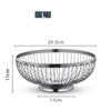 Корзина для фруктов из нержавеющей стали, полая фруктовая чаша, многоцелевая металлическая проволочная корзина для хранения для гостиной, офиса, кухни