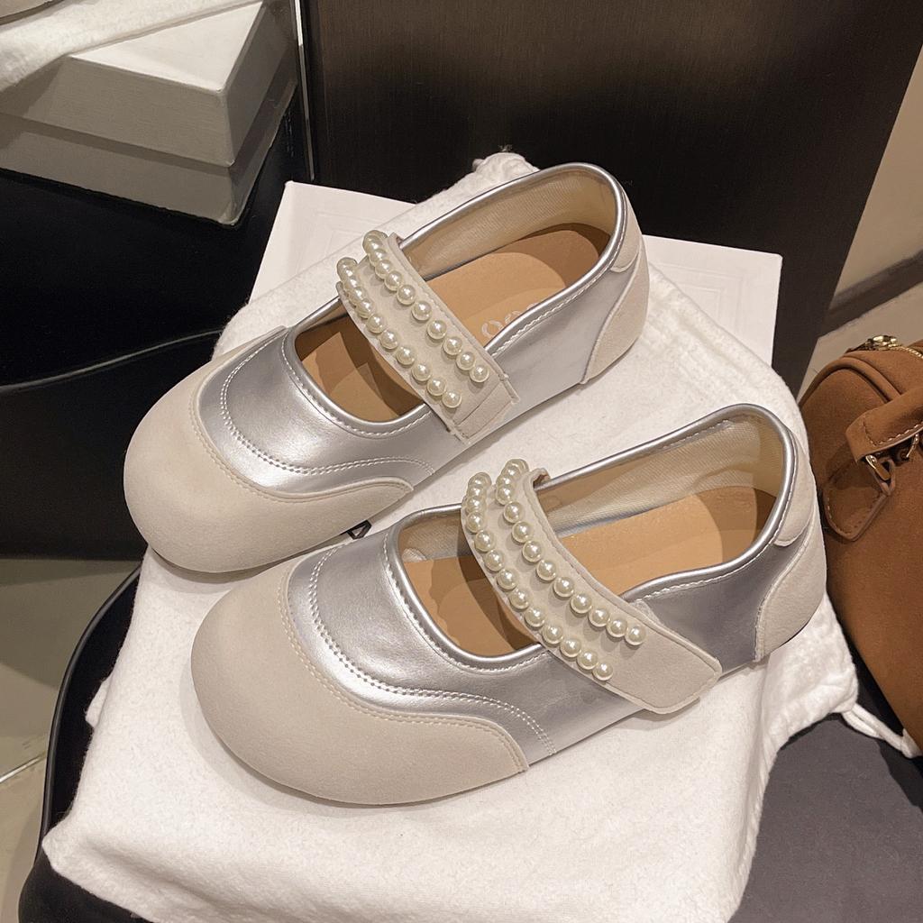 French Retro Mary Jane Shoes Women's 2025 Summer New Versatile Skirt Gentle Bow Ballet Style Shoes