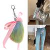 Cute Animal Tail Keychain Plush Key Rings Cosplay Furs Toy Car Charm Practical Pendant for Handbags and Backpacks